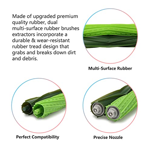 Image of Replacement Parts 10 HEPA Filters & 5 Edge-Sweeping Side Brushes for iRobot Roomba i7 Plus i7+ E5 E6 Vacuum Accessories