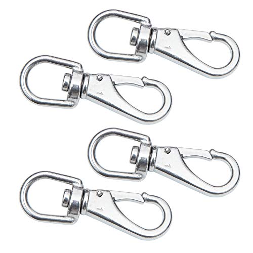 image for SHONAN.SYSTEMS SHONAN Stainless Steel Swivel Eye Snap Hook- 4-Pack (3-
