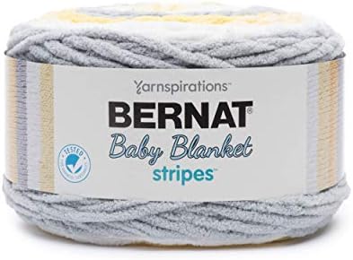 Bernat Baby Blanket Stripes -300G- Coral Bells