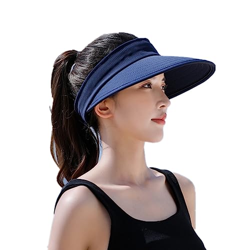Casquette Visiere Sport Eté Chapeau de Soleil Démontable Capeline Femme Large Bord Pliable Chapeau de Plage Voyage Protection UV Cassquette de Baseball Piscine Camping Pêche Jardinage