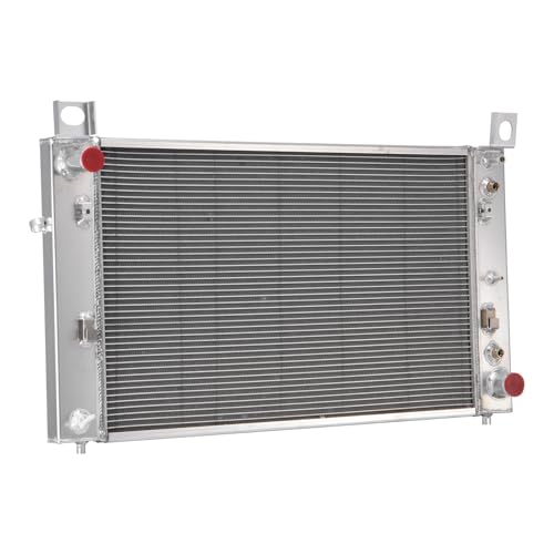 MIONLVE Aluminum Radiator for 1999-2013 Chevy Silverado 1500 2500 Hybrid Tahoe Suburban Sonora, GMC Sierra Yukon XL Cadillac Escalade 4.8 5.3 6.0, Crossflow Radiators 2000 2001 2002 2003 2004 2005 by MIONLVE - Used condition - Image 4