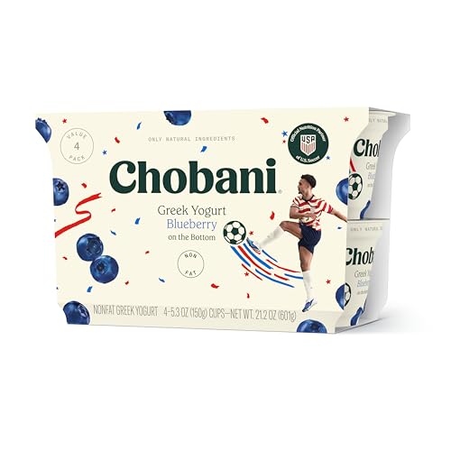 Chobani® Non-Fat Greek Yogurt Blueberry on the Bottom 5.3oz 4-pack