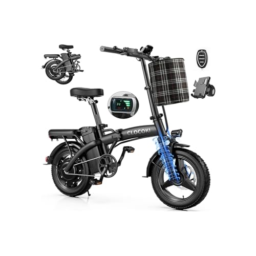 CLOCOKI Electric Bike for Adults Teens, 550W Motor, 23MPH 3-Level
