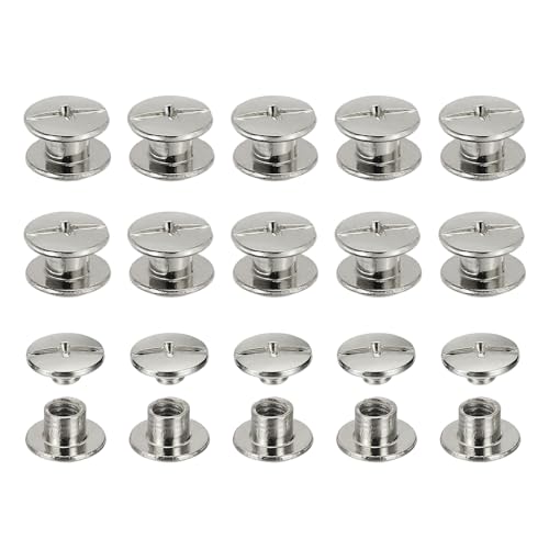 image for PATIKIL Chicago Screws, 60set M5 x 4mm Carbon Steel Phillips Head Scre