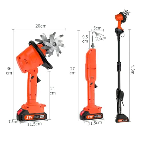 Motoculteur sans fil 21V à 4 rangées de fraises pour désherbage facile - 6