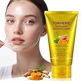 Turmeric Vitamin C Collagen Overnight Wrapping Peel Off Mask with Retinol for A Clear, Dewy, Radiant Complexion Against Roughed & Stressed & Saggy Skin, Anti-Aging/Wrinkles/Fine Lines, 2.53 Oz/75 ML