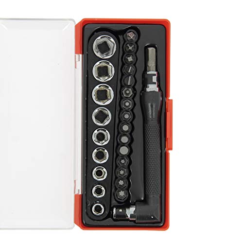 Cartec 233422 Box of Bits and Sockets 26 Pieces, Other, Norme - Image 2