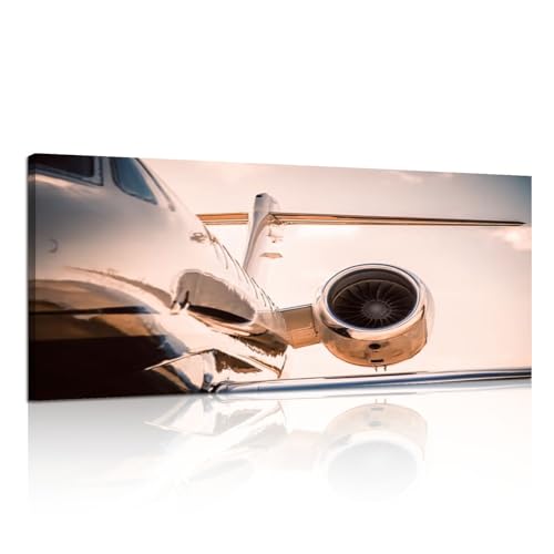 Canvas Wall Art Painting Corporate jet Modern Print Stretched Framed Artwork Wall Poster for Living Room Bedroom Office Wall Decor 30x60 Inch
