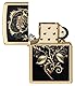 Zippo Sturmfeuerzeug - Golden Rose, High Polish Brass, Color Image - Nachfüllbar - Wiederverwendbar - Windfestes Design - Geschenkbox - Made in USA