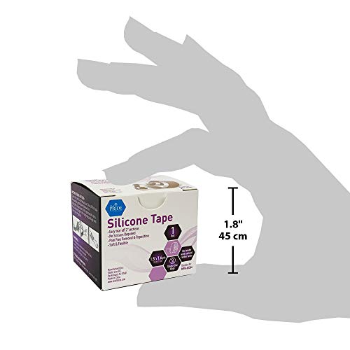Medpride Easy-Tear Silicone Gel Tape Roll-1.5 Inch X 1.6 Yards- Medical Grade Wound Dressing, Sticky Bandage, Water + Shower-Proof- Latex-Free, Adhesive, Soft + Flexible, Pain-Free Removal + Switching #TOP6