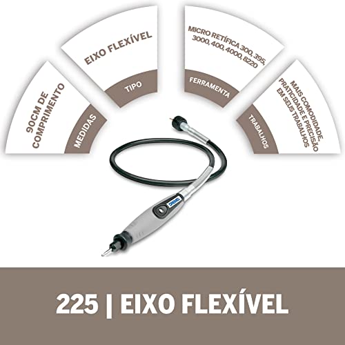 Dremel acoplamento de microrretífica, eixo Flexível para detalhes modelo 225