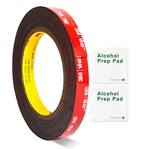 Double Sided Tape, Heavy Duty VHB Mounting Tape Waterproof Foam Tape, 15ft Length, 0.5 Inch Width for LED Strip Lights, Home Decor, Office DÃ©cor, Made of 3M VHB Tape (1/2" x 15 feet)