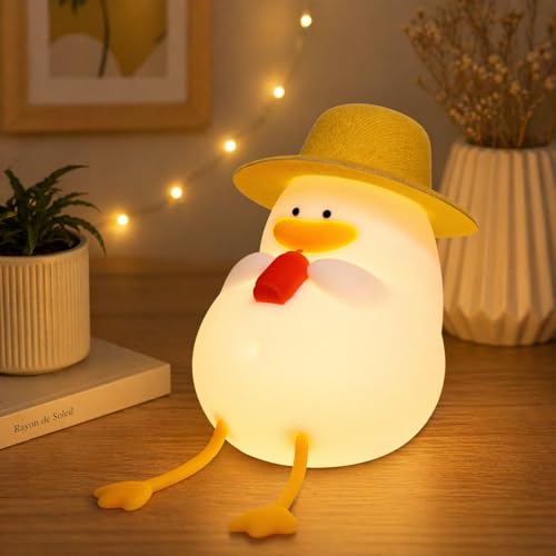 Image of LED Night Lights Touch Sensor, USB Rechargeable, 7-Color Changing Lamp for Kids' Room & Baby Gift | Night Light | (Sitting-Duck)
