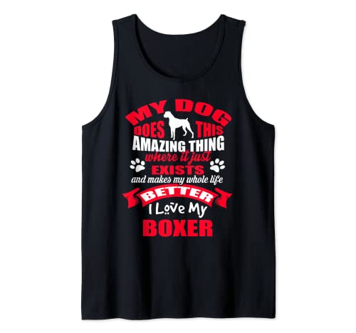 Il cane fa questa cosa incredibile Amo il mio boxer Cucciolo divertente per gli amanti dei cani. Un design perfetto per mostrare quanto ami i Boxer Dogs o qualsiasi razza di cane. È un ottimo design per gli amanti e i proprietari di Boxer Dog.