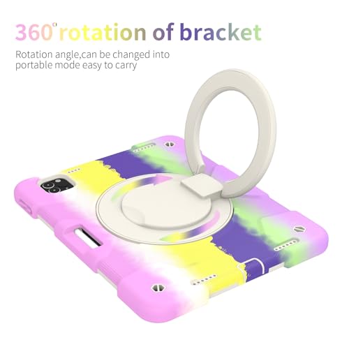 Funda para tablet para niños con soporte giratorio compatible con iPad Pro 11 y Air 5 3