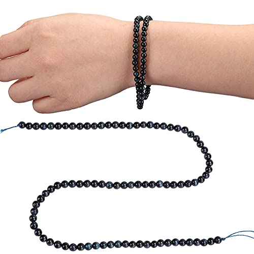 Compras Locas Cuentas de ojo de tigre, cuentas de ojo de tigre naturales Joyas perfectas Materiales de para joyería y relojería(4 mm 【92 piezas/cuerda】)