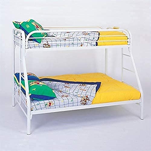 Image of Swing Metal Bunk Bed Without Mattress /Queen Size in White