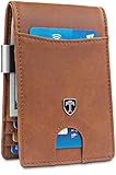 TRAVANDO Money Clip Wallet RIO - Mens Wallets slim Front Pocket RFID Blocking Card Holder Minimalist Mini Bifold Gift Box (Vintage Leather, Cognac Brown)