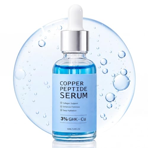 Copper Peptide Serum for Face – 3% GHK-Cu, Niacinamide & Panthenol – Lightweight Multi-Peptide Daily Serum for Hydration, Tone Support & Comfort, 1 Fl Oz