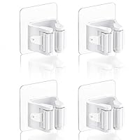 WENRENMK 4 Stück Besenhalterung Wand Selbstklebend, Besenhalterung Wand Ohne Bohren, Wandhalterung Besen, Besen Halterung, Geeignet für Besenstiel, Küche, Bad, Garten, Garage