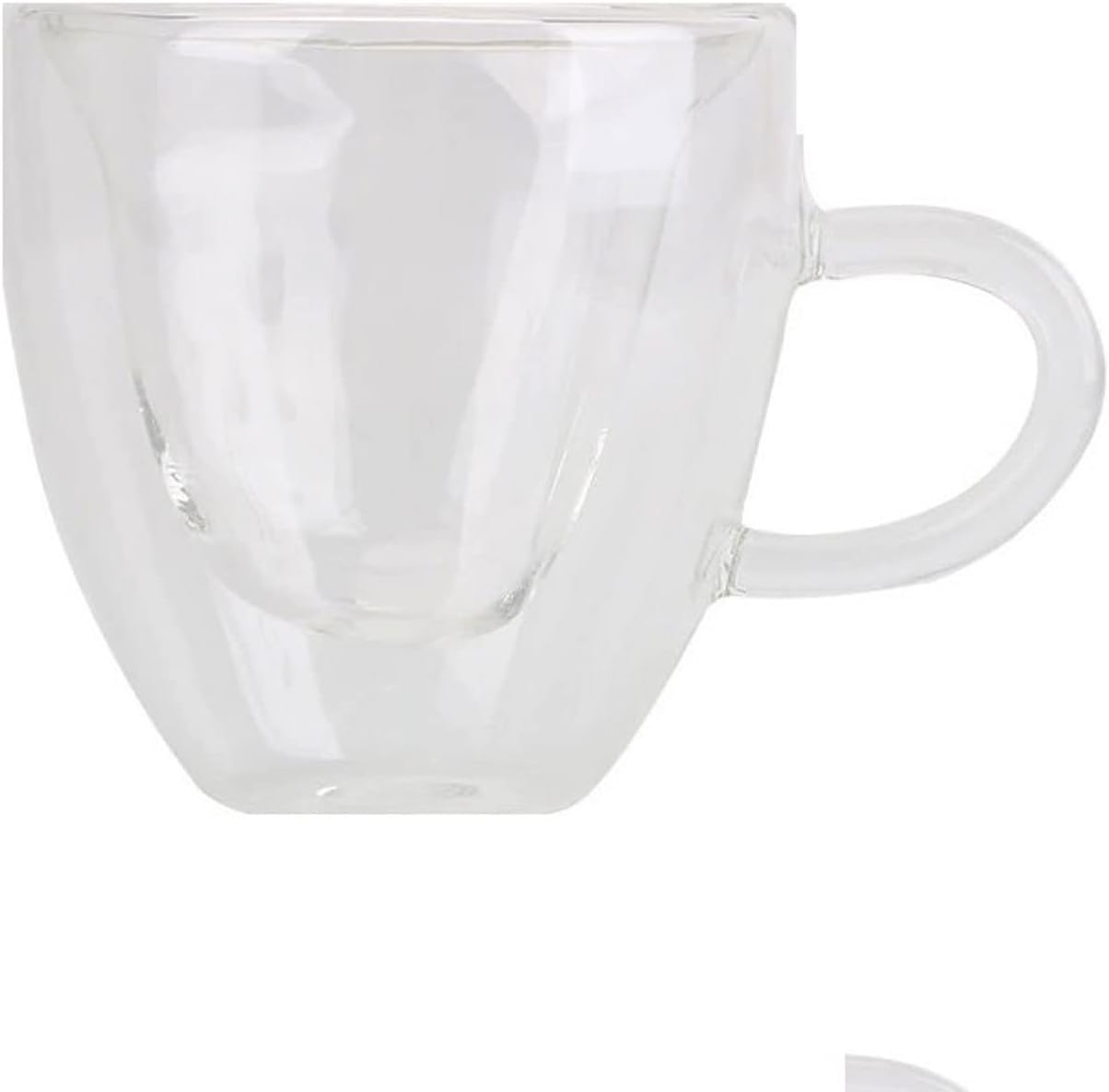 Cup Heart Love Shaped Glass Mug Couple Cups Double Glass Cup Heat-Resisting Wine Glasses Tea Mugs Milk Espresso Coffee Cup Drinkware