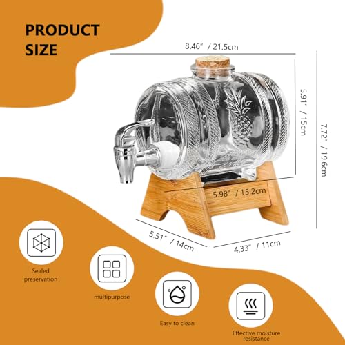 Distributeur de boissons transparent 1000 ml avec robinet étanche