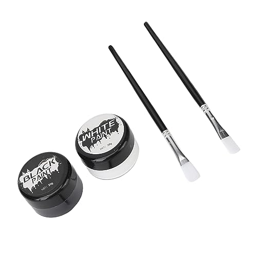 Kit de Pintura para Carrocería de Cara con Negro para Fiestas Temáticas, Actuaciones de Teatro y Maquillaje Artístico, Color Vibrante Mezclado