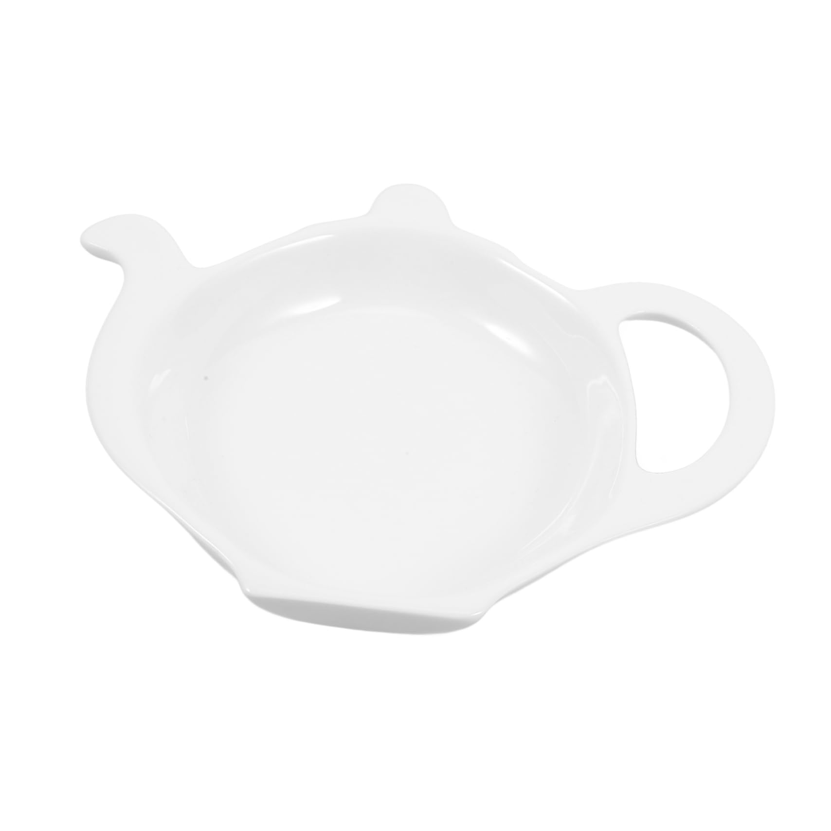Ciieeo Tea Bag Saver Teapot Shaped Ceramic Coaster Spill-Proof Stylish for Your Kitchen Tea Collection