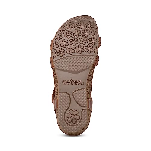 Image of Aetrex Women's Reese Orthopedic Gladiator Sandals for Women - Adjustable Womens Sandals with Removable Center Strap