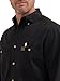 Wranlger Men's Logger Twill Long Sleeve Workshirt, Black, Large Tall