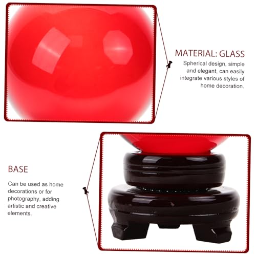 Boule de verre décorative avec socle HEMOTON pour table et meuble