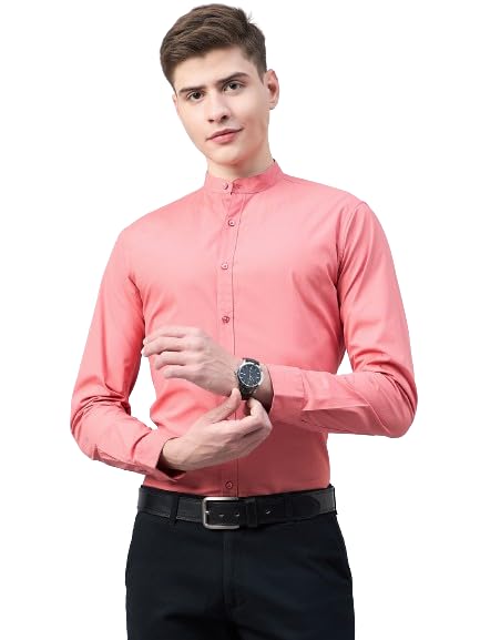 Chemise en coton formelle pour homme au tissage uni respirant
