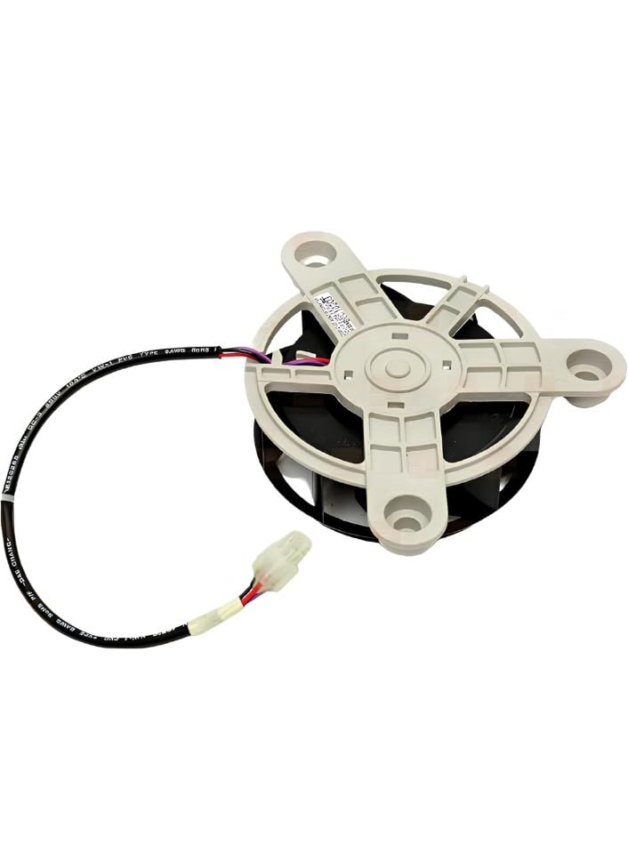 Image of Copper Dc Fan Motor 12V Compatible For Whirlpool Refrigerator Double Door. 3 Wire White And Black MKD By SRI KEERTHI PRIYA SPARES