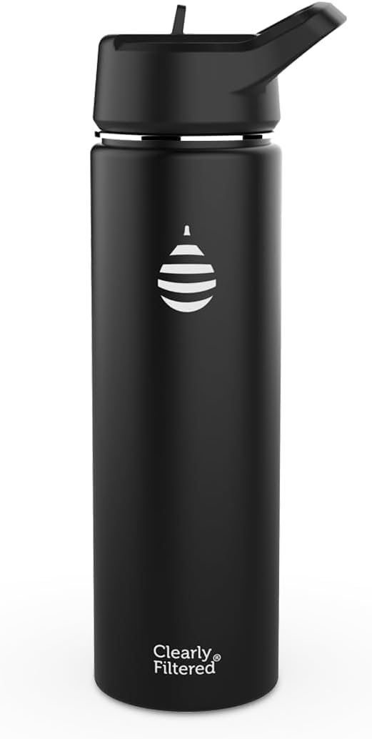 Clearly Filtered New Water Bottle (20oz, Black)