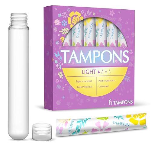 GoPong Tampon Flasks 6 Pack (9 oz Total) - Hidden Alcohol Travel Flasks for Women - Secret Liquor Containers for Nightclubs Festivals Cruises and Sports Events