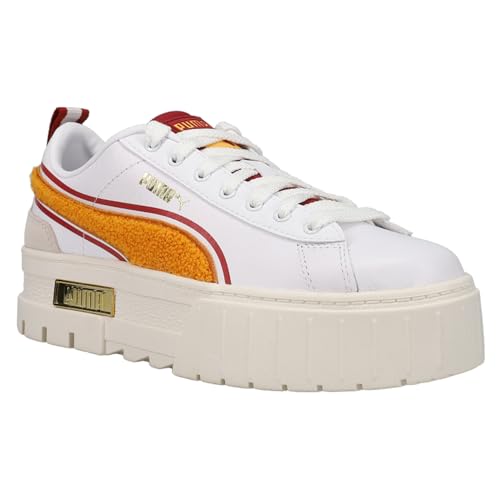 PUMA Womens Mayze New Heritage Logo Platform Sneakers Shoes Casual - White2