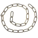 Dimensions et Caractéristique : Cette chaîne de lustre en fer forgé (100cm/39.3in, 2cm/0.7in) Son bronze ancien offre un support solide pour luminaire suspendu, idéal pour lampes en cristal