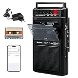 Lecteur cassette mobile à double alimentation : le magnétophone peut être alimenté par un adaptateur CC 5 V ou 4 piles C (piles non incluses). Ce lecteur de cassettes est donc adapté pour une utilisation à la maison et en déplacement. La conception portable rend le magnétophone à cassette polyvalent, quel que soit l'emplacement.
