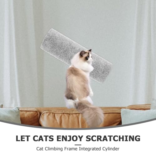 Poste rascador reutilizable para gatos Beaupretty gris claro miniatura 3