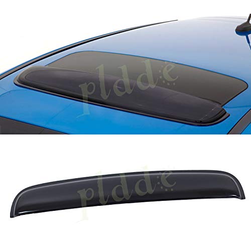 PLDDE Set of 1 35    89cm (34  Between The Inner Edge) Sun Rain Guard Top Sun Moon Roof Visor Fit 28“-34” Moonroof Sunroof Universal Small Size Smoke Acrylic Tape-On