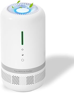 Air Purifiers for Home,H13 HEPA Small Air Purifier for Room up to 960ft2,Air Purifiers for Home Pets,Odor,Dust,Quiet Air Cleaner for Office,Living Room,Bedroom,Kitchen,White 1 Pack