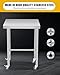 18X24x35 Inch Stainless Steel Table, NSF Heavy Duty Worktable with Open Base & Casters, Rust-Resistant Utility Prep Table for Kitchen, Restaurant, Garage, Indoor/Outdoor