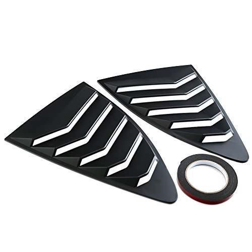 Aishun Dtouch Racing 2 Piece Abs 2 Piece Window Left/Right Racing Style Rear Side Window Vent/Louvers Compatible With 2013-Up Scion Fr-S Subaru Brz And Toyota 86 (631# Matte Black) #TOP3