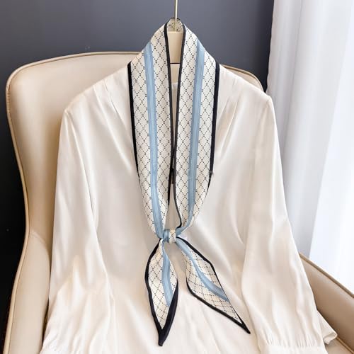 Image of Head Hair Scarf for Women,Silky Long Headscarf Purse Bag Scarfs for Handbag Fashion Satin Neck Scarves Accessories