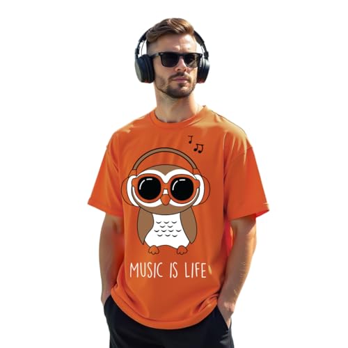 Image of RodZen Oversized | Loose Fit | Half Sleeves Cotton Blend Round Neck T-Shirt for Men