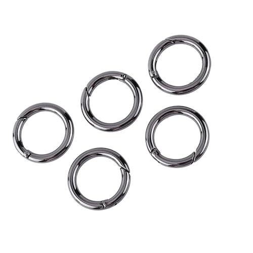 Socobeta 5 STÜCKE Runde Feder Karabinerhaken Verschluss Karabiner Zinklegierung Runde Karabiner Schlüsselanhänger Schnalle