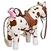 HollyHOME Appaloosa Horse Stuffed Animal Pretty Pony Plush Toy Pretend Play Horse 11 inches