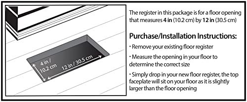 Decor Grates ECH412-NKL, Eclipse Floor Register, 4x12 Inches, Brushed Nickel by Decor Grates - Image 8