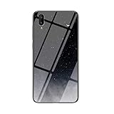 SHIEID Hülle für VIVO V11 Pro Hülle,Marmor Gehärtetem Glas und Silikon Rand Hybrid Hardcase Stoßfest Kratzfest Handyhülle Dünn Hülle Handyhülle für VIVO V11 Pro (Sternhalbmondl)
