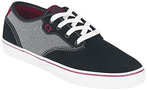 Globe Men's Motley Skate Shoe,Black/Dark Red,9.5 D US